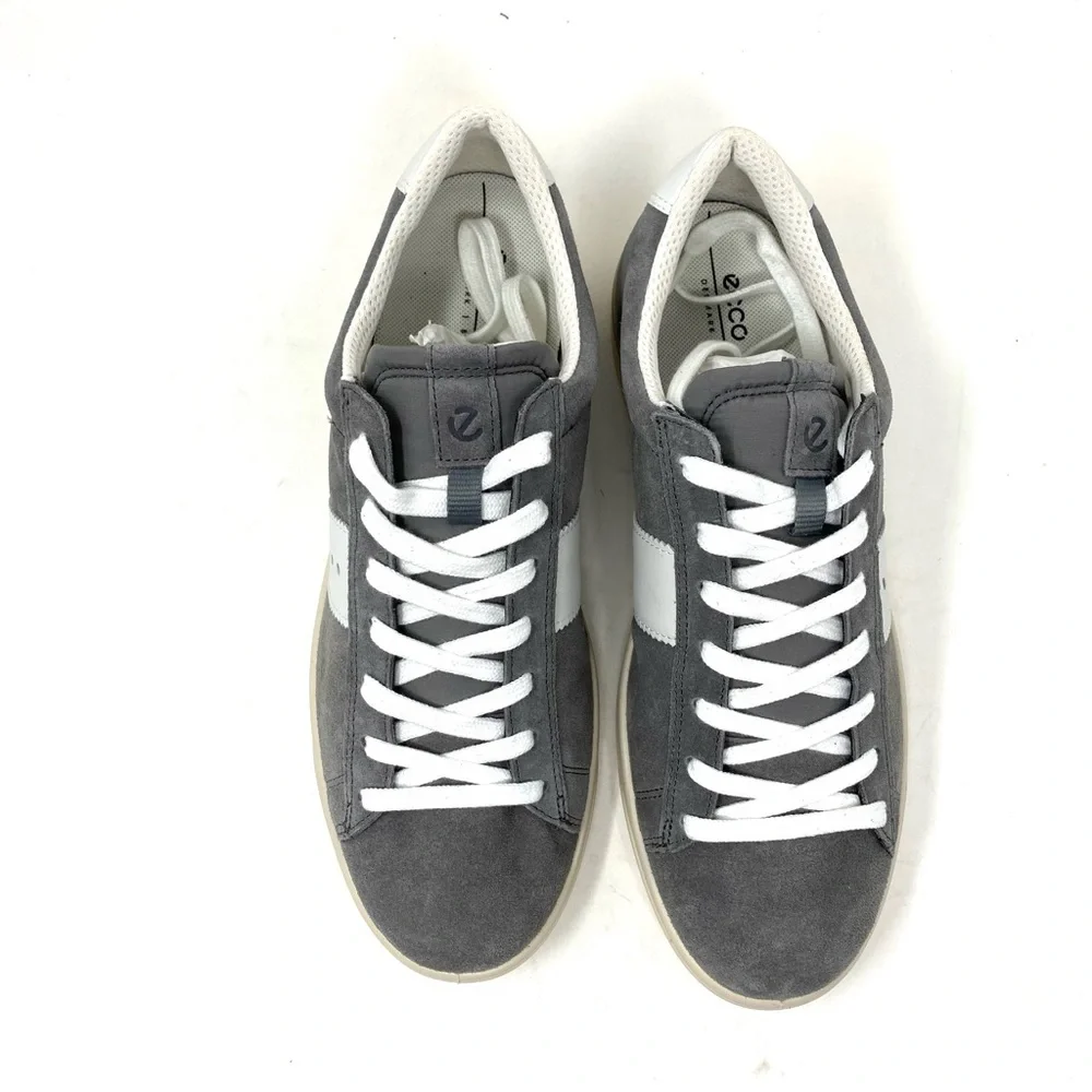 ECCO Women’s Street Lite Leather Sneaker Steel/White Size 42 | New in Box - Picture 5 of 8